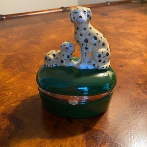 Rare Fitz and Floyd Dalmation Trinket Box